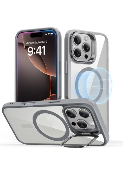 iPhone 16 Pro Uyumlu Kenarları Renkli Stand Magsafe Kılıf fırsatları