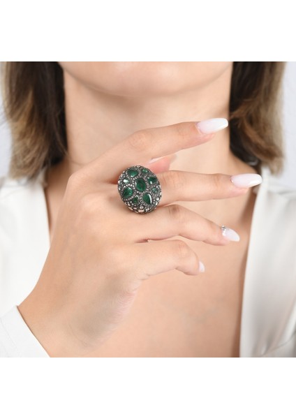 8.60 Karat Pırlanta Zümrüt Yüzük, Gerçek Pırlanta, Sertifikalı Mücevher fiyatları