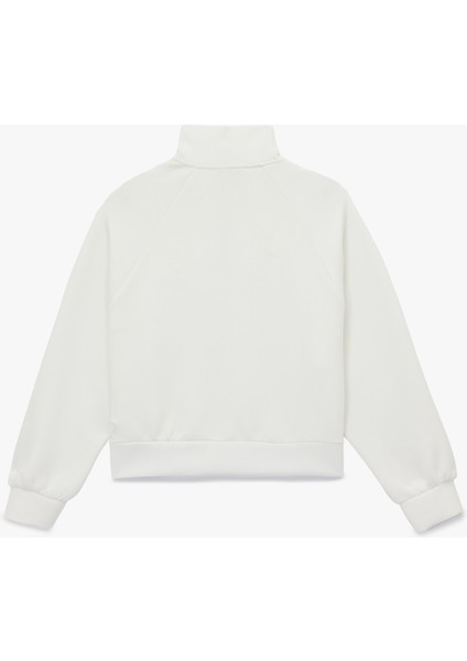 Rahat Kalıp Modal Kumaş Uzun Kollu Dik Yaka Yarım Fermuarlı Sweatshirt fiyatları