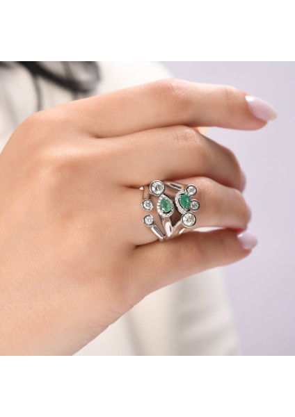 1.50 Karat Pırlanta Zümrüt Yüzük, Gerçek Pırlanta, Sertifikalı Mücevher fiyatları