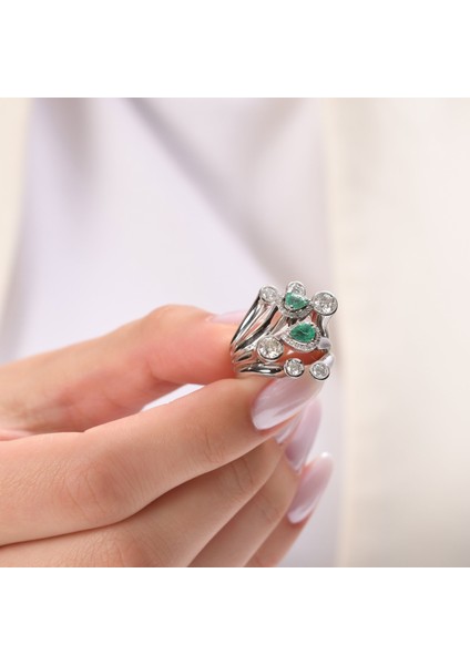 1.50 Karat Pırlanta Zümrüt Yüzük, Gerçek Pırlanta, Sertifikalı Mücevher modelleri