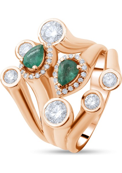 1.50 Karat Pırlanta Zümrüt Yüzük, Gerçek Pırlanta, Sertifikalı Mücevher fırsatları