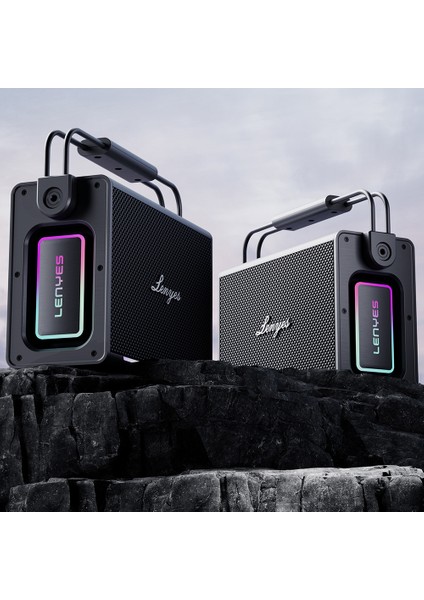 Titan 2 Serisi Rgb Işıklı Çift Mikrofonlu Tws Bluetooth Speaker Hoparlör V5.3 5000MAH Siyah indirimleri