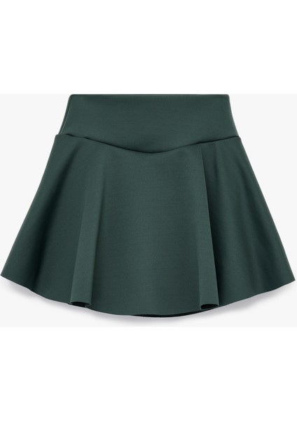 Yüksek Bel Rahat Kalıp Scuba Mini Spor Şort Etek fiyatları