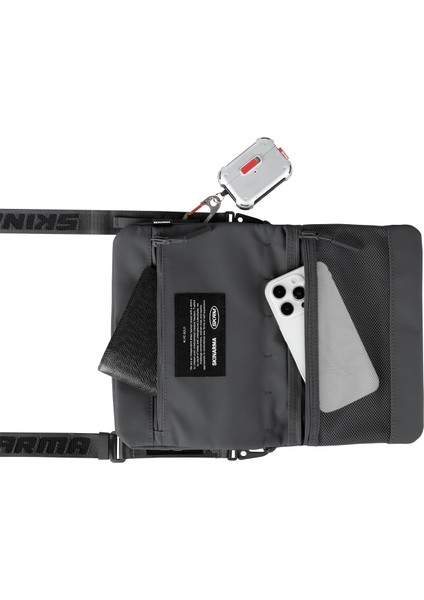 Satchel Juno Desenli Naylon Scout Bilek Askı Kayışlı Aksesuar Çantası Gri modelleri