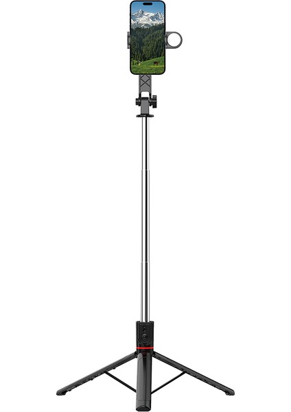 WI-SE015 Canlı Yayın Dolgu Işıklı Teleskopik Tripod ve Selfie Çubuğu Siyah fiyatları