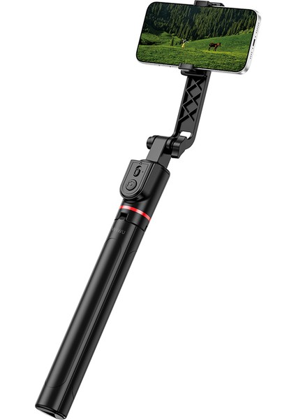 WI-SE015 Canlı Yayın Dolgu Işıklı Teleskopik Tripod ve Selfie Çubuğu Siyah fırsatları
