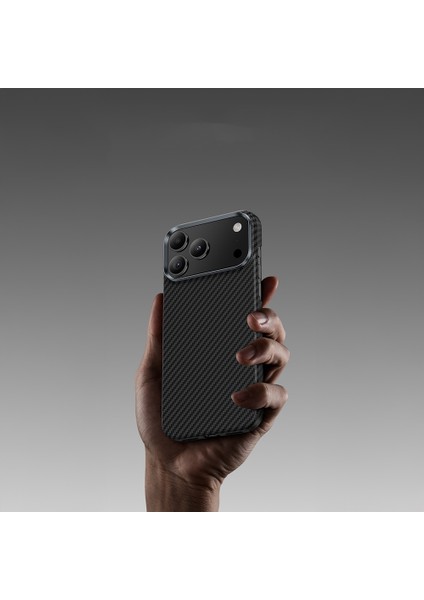 iPhone 17 Air Kılıf Benks M-Safe Şarj Metal Kamera Çerçeveli Armorair 600D Kevlar Fiber Siyah modelleri