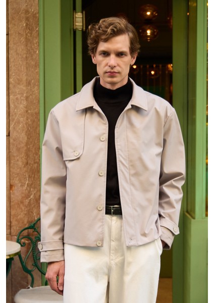 Erkek Regular Fit Ceket Taş