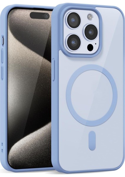 iPhone 15 Pro Max Uyumlu Kenarları Renkli Şeffaf Magsafe Kılıf modelleri