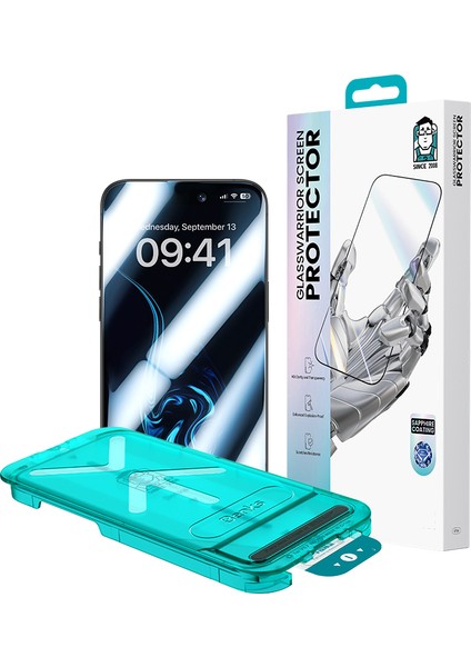 iPhone 17 Air Uyumlu Benks Glass Warrior Safir Coating 0.3mm Ekran Koruyucu Uygulama Aparatı Şeffaf