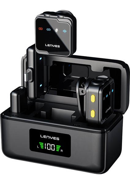 LM205 2in1 Yapay Zeka Gürültü Engelleyici Type-C ve Lightning Bağlantılı Yaka Mikrofonu Siyah fiyatları