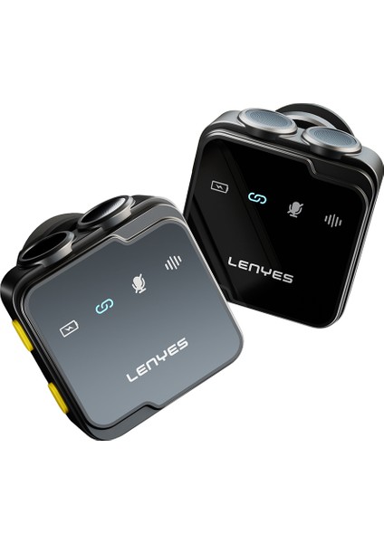 LM205 2in1 Yapay Zeka Gürültü Engelleyici Type-C ve Lightning Bağlantılı Yaka Mikrofonu Siyah modelleri