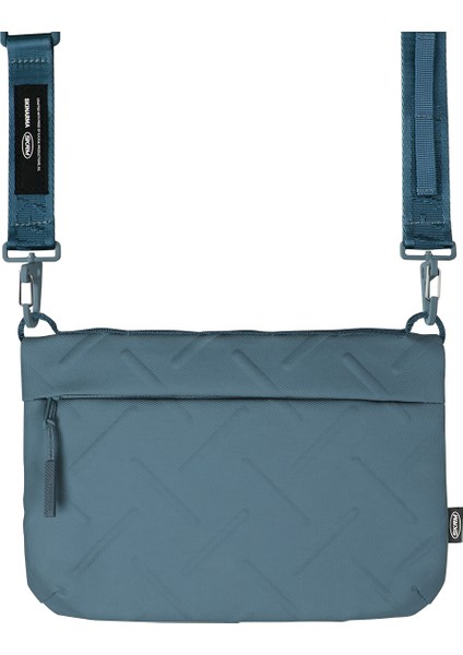 Satchel Juno Desenli Naylon Scout Bilek Askı Kayışlı Aksesuar Çantası Mavi