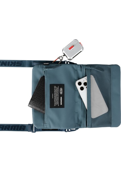 Satchel Juno Desenli Naylon Scout Bilek Askı Kayışlı Aksesuar Çantası Mavi modelleri