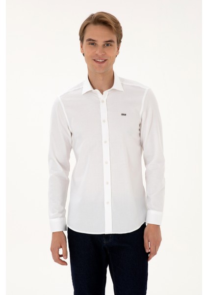 Erkek Beyaz Gömlek Basic 50307673-VR013