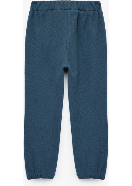 Pamuklu Waffle Dokulu Beli Bağcıklı Jogger Eşofman Altı fiyatları