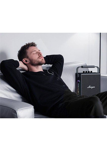 Titan 1 Serisi Rgb Işıklı Çift Mikrofonlu Bluetooth Speaker Hoparlör V5.3 5000MAH Siyah fırsatları