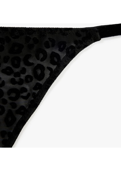 Leopar Desenli Tül String Külot modelleri