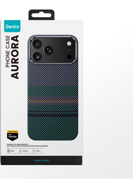 iPhone 17 Pro Max Kılıf M-Safe Şarj Özellikli Karbon Fiber Benks Aurora Armorair Kevlar Kapak Siyah indirimleri
