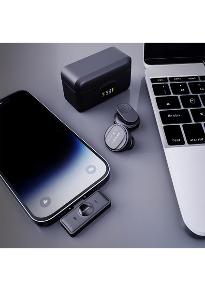 LM204-L Akıllı Gürültü Engelleyici Lightning Bağlantılı Kablosuz Yaka Mikrofonu Siyah