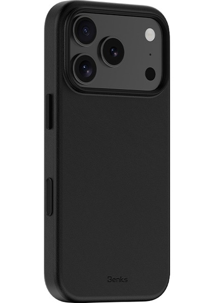 iPhone 17 Pro Uyumlu Kılıf M-Safe Şarj Özellikli Benks Vitapro Serisi Pu Deri Kapak Siyah fiyatları