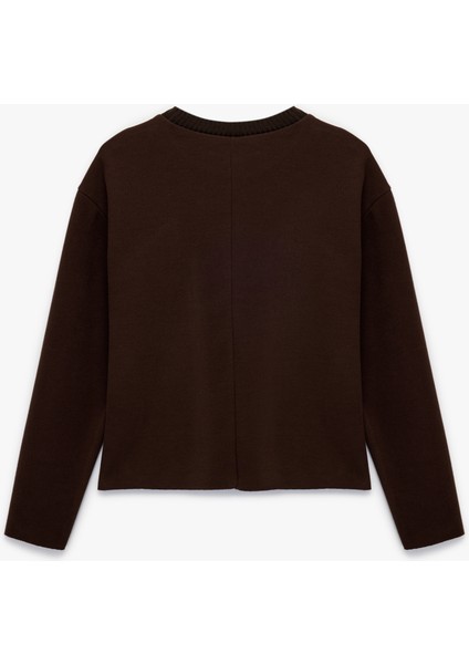 Rahat Kalıp Uzun Kollu Bisiklet Yaka Tişört fırsatları