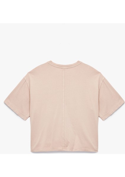 Kısa Kollu Bisiklet Yaka Pamuklu Yıkamalı Oversize Tişört fiyatları