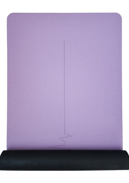 Yoga Matı Kaydırmaz Doğal Kauçuk 5mm Mor Kalp Desenli fiyatları