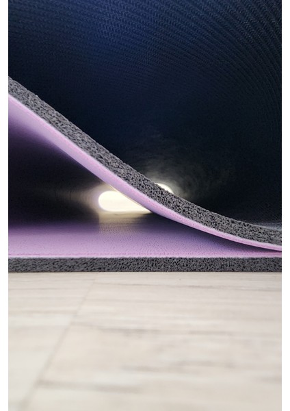 Yoga Matı Kaydırmaz Doğal Kauçuk 5mm Mor Kalp Desenli modelleri