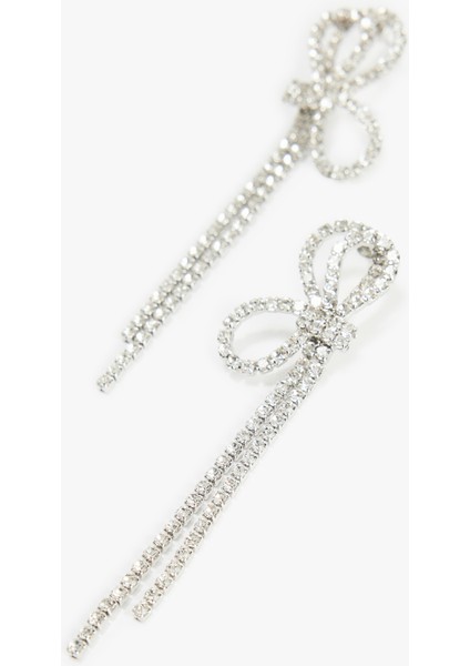 Büyük Boy Taşlı Sallantılı Fiyonklu Küpe modelleri