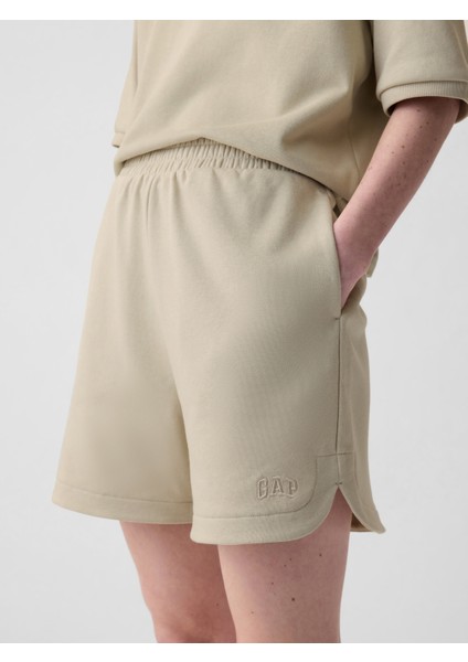 Kadın Bej Gap Logo Dolphin Sweat Şort