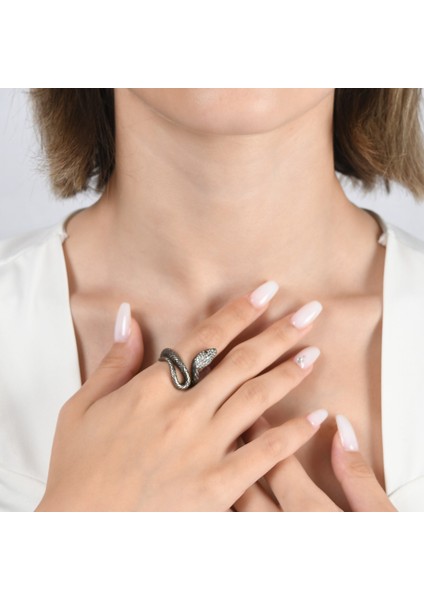 0.44 Karat Pırlanta Yüzük, Yılan Figürlü, Gerçek Pırlanta, Sertifikalı Mücevher fiyatları