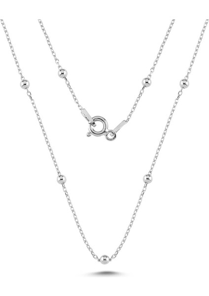 925 Ayar Gümüş Minik Toplu Model Zincir