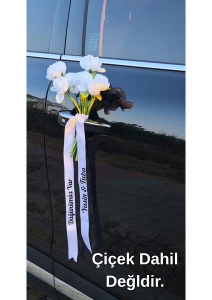 Gelin Arabası Kurdelesi , Gelin Arabası Süsü, Düğün Araba Süsü ,konvoy Süsü, Isimli Kurdele Kişiye Özel 2 Adet fiyatları