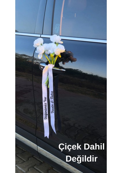 Gelin Arabası Kurdelesi , Gelin Arabası Süsü, Düğün Araba Süsü ,konvoy Süsü, Isimli Kurdele Kişiye Özel 2 Adet modelleri