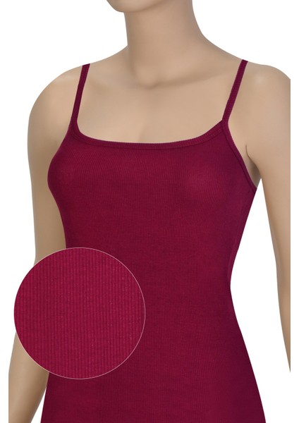 Kadın Atlet Ip Askılı Fitilli (%96 Pamuk - %4 Elastan)