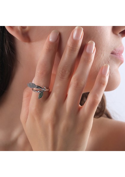 0.36 Karat Pırlanta Zümrüt Yüzük, Yaprak Figürlü, Gerçek Pırlanta, Sertifikalı Mücevher fiyatları