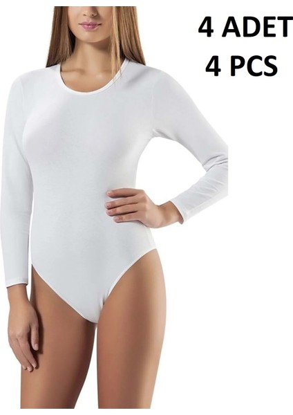 Kadın Yuvarlak Yaka % 47 Modal % 47 Cotton % 6 Elastane Kancalı 4 Adet Body