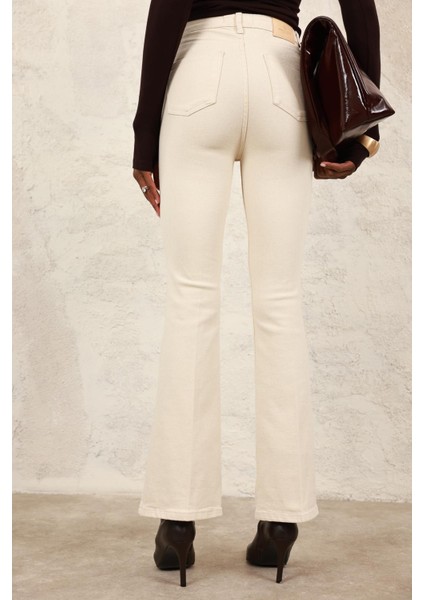 Naturel Full Likra Toparlayan Flare Jean 7578