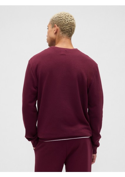 Erkek Bordo Gap Logo Fleece Sweatshirt fırsatları