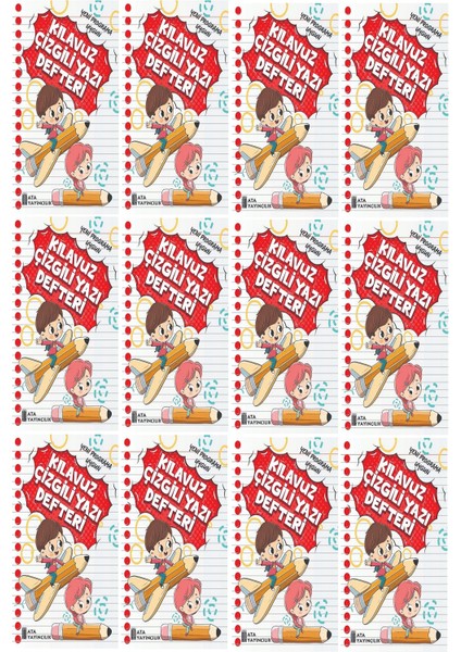 1. Sınıf Yeni Müfredata Uygun Yazı Defteri Orta Boy (12 Adet)