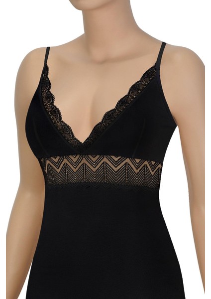 Kadın Atlet Ip Askılı Dantelli (%96 Pamuk - %4 Elastan)