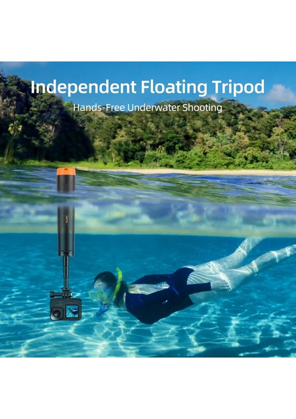 Yüzen Selfie Çubuğu Tripod Gopro Hero 13 12 11 10 9 8 7 Djı Osmo Eylem 5 Pro 4 3 INSTA360 Su Geçirmez Kolu Kavrama fırsatları