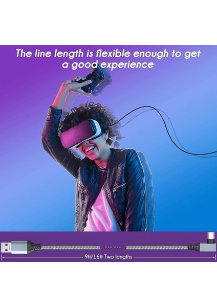 Usb3.2 Oculus Quest 3/2/1 Pico 4 Uyumlu, 5gbps Hızlı Aktarım, Vr Uyumlu 5m Kablo indirimleri