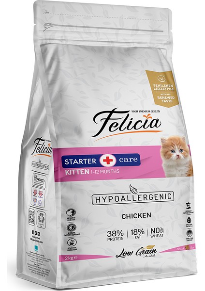 Düşük Tahıllı Hipoalerjenik Tavuklu Yavru Kedi Maması 2kg