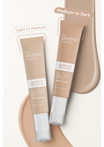 Yağlı ve Karma Ciltler Için Matlaştırıcı Bb Krem, Spf 50+,40 ml – Orta / Koyu Ton