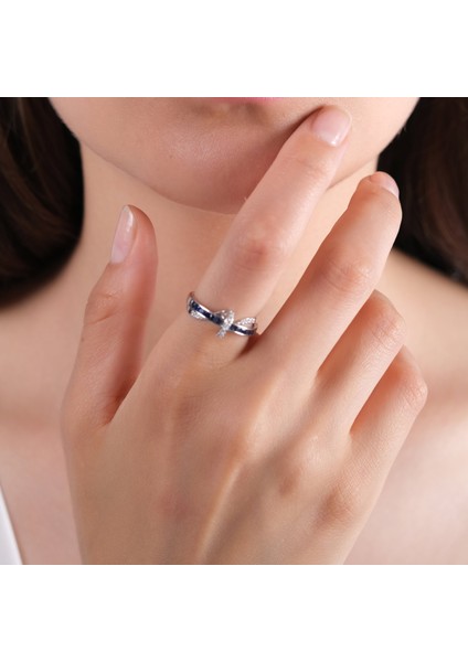 0.34 Karat Pırlanta Safir Yüzük, Gerçek Pırlanta, Sertifikalı Mücevher modelleri