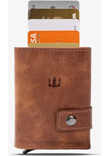 Moon Mekanizmalı Hakiki Deri Minimal Kişiye Özel İsim Baskılı Cüzdan fiyatları