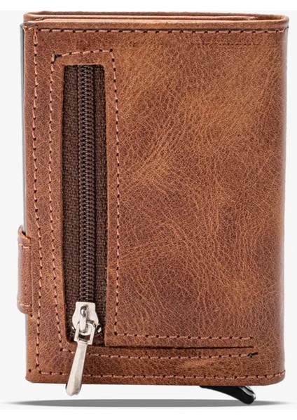 Moon Mekanizmalı Hakiki Deri Minimal Kişiye Özel İsim Baskılı Cüzdan fırsatları